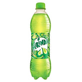 A 500ml plastic bottle of Mirinda Green Apple, a popular Nigerian soda, with a green cap and a vibrant green, yellow, and white label.